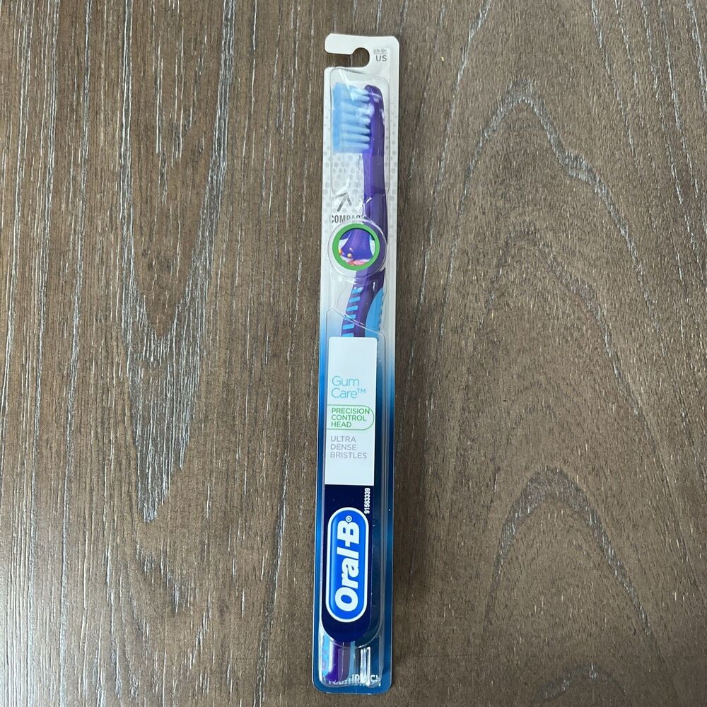 Oral-B Ultra Dense Soft Bristles Manual Toothbrush Compact Clean Purple